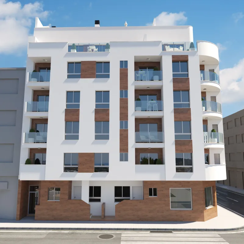 Moderní novostavby v centru Torrevieja