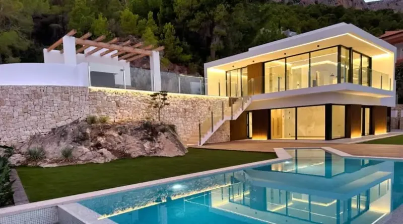 Villa de lujo con un estilo moderno e innovador,
