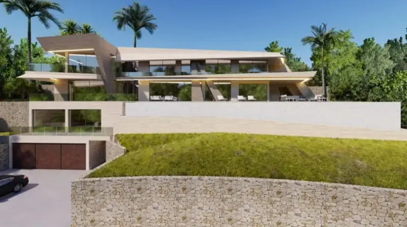 Cautivadora villa de proyecto contemporáneo