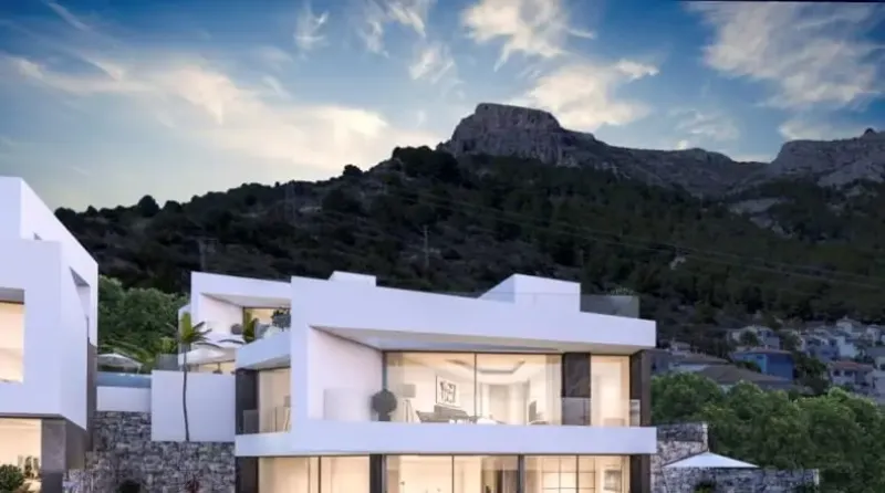 Villa moderna con impresionantes vistas panorámicas al mar