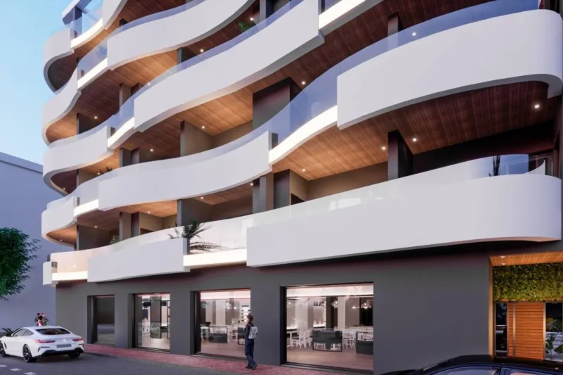 A modern new-build property just a few steps from the sea in the center of Torrevieja!