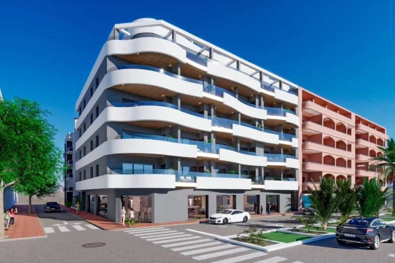 A modern new-build property just a few steps from the sea in the center of Torrevieja!