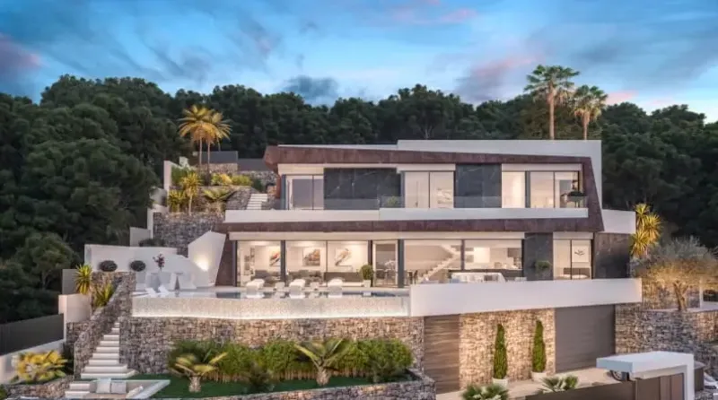 Villa de lujo de proyecto contemporáneo