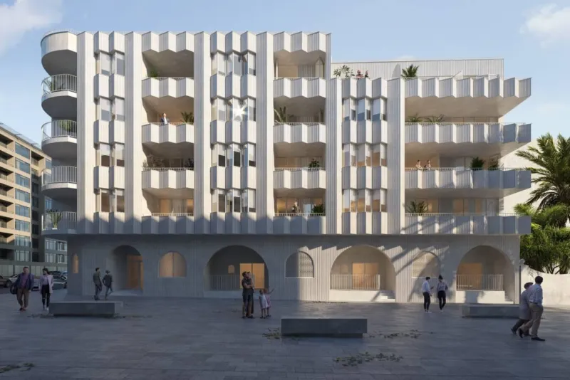 Apartmány v druhé linii od moře v Torrevieja (Playa de los Locos