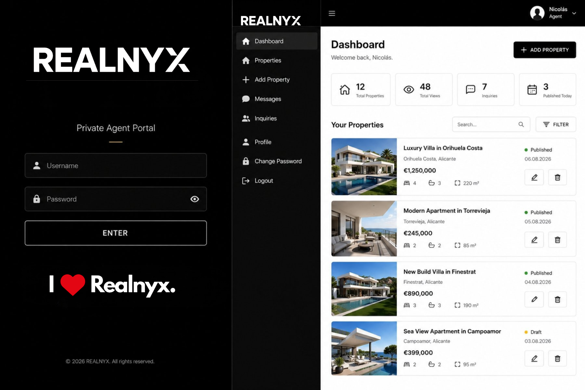REALNYX agent portal